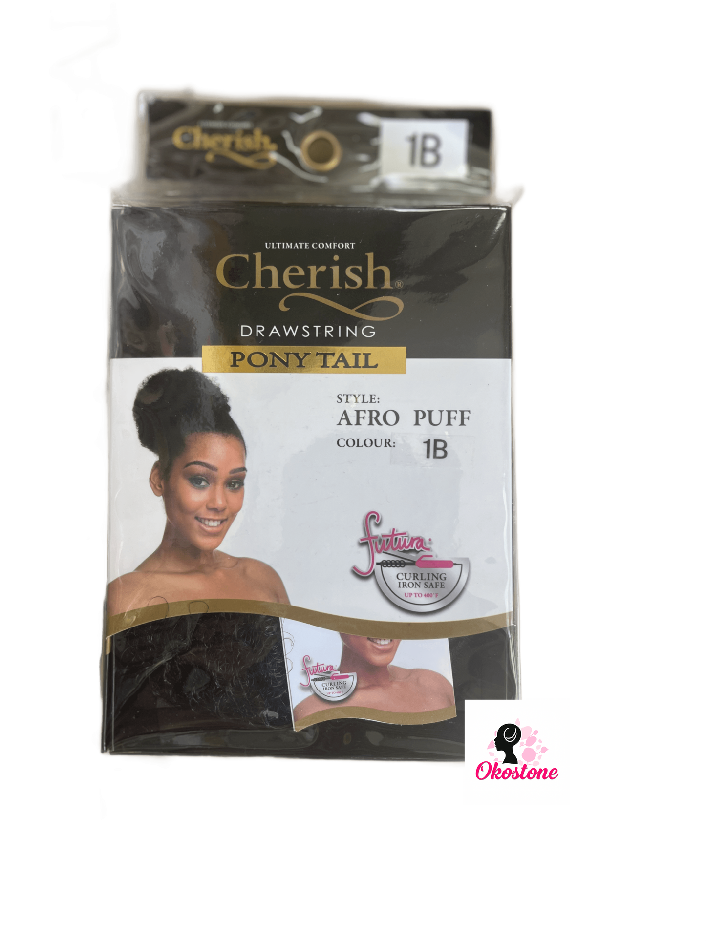 Cherish drawstring hair style: Afro puff