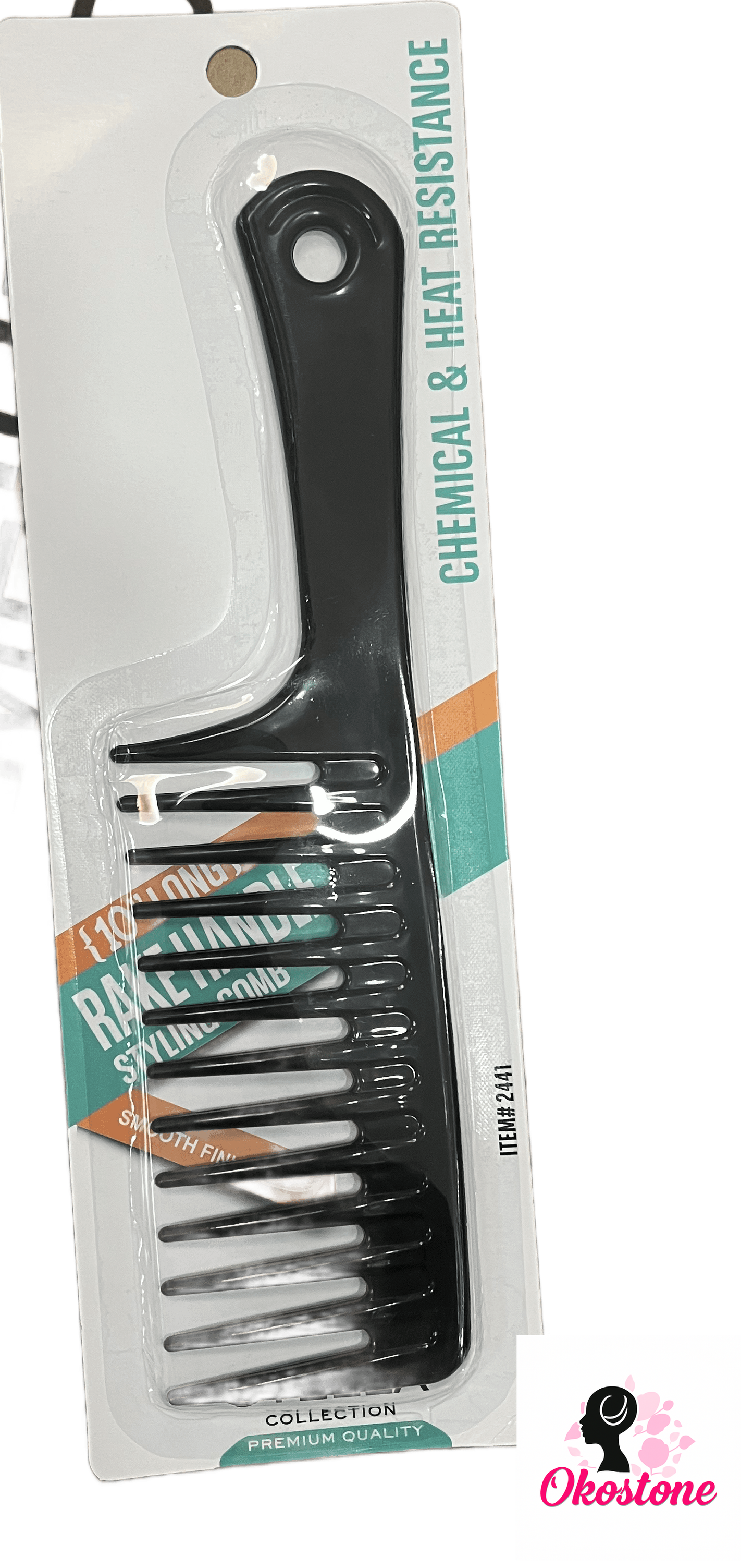 Rake handle styling comb