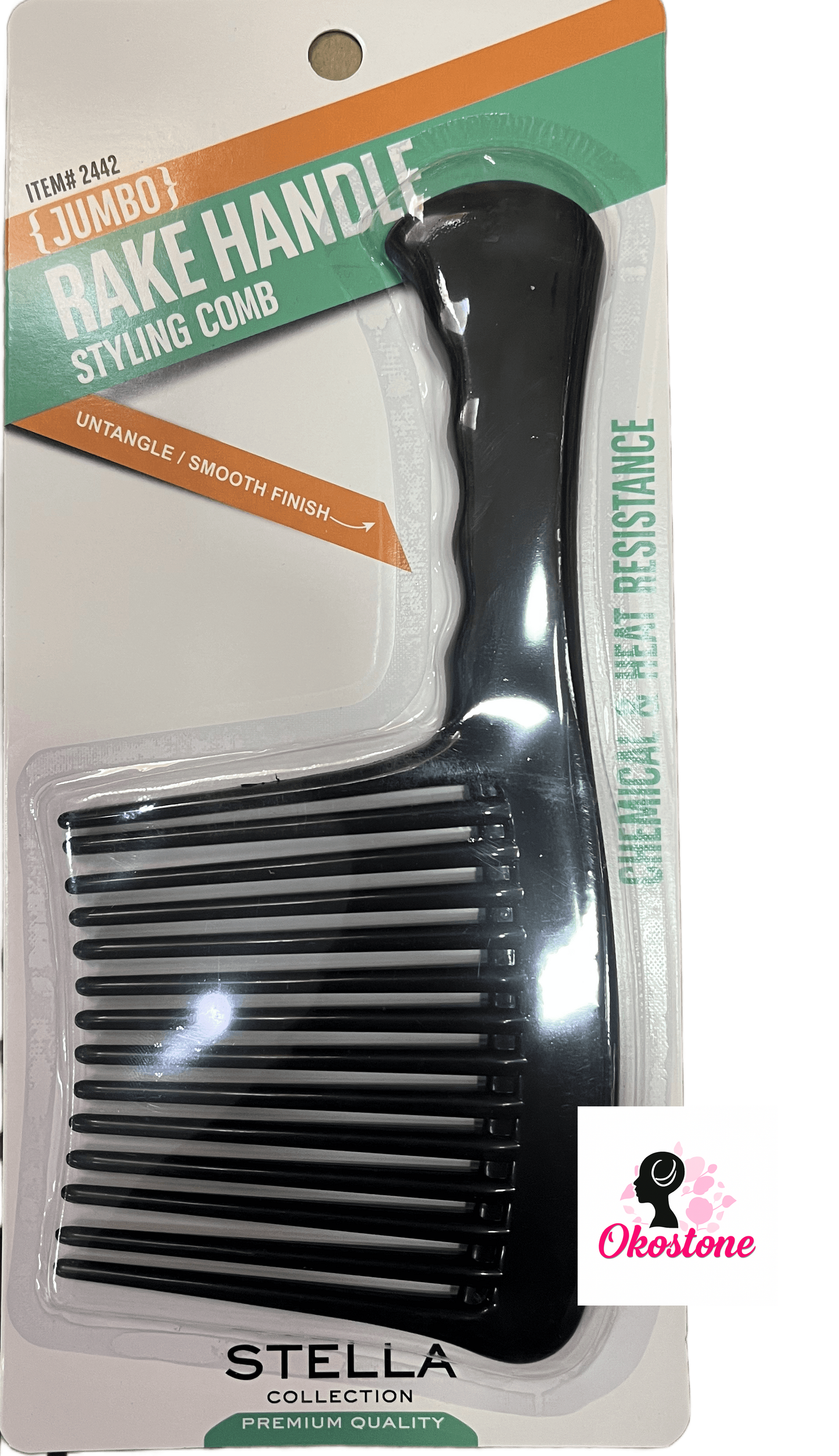 Rake handle jumbo styling comb