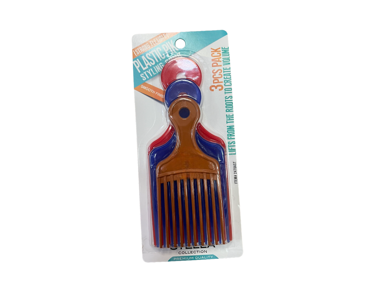 Plastic pik 3 pcs pack styling comb