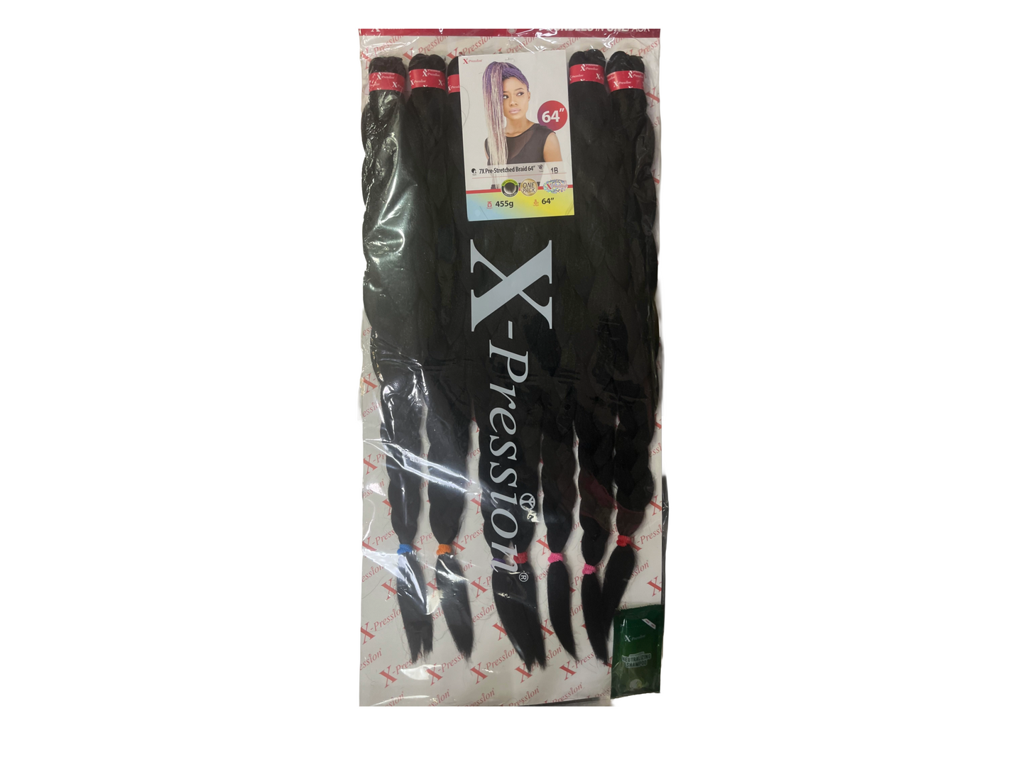 X-Pression 7x Pre-stretched Braid 64" hair