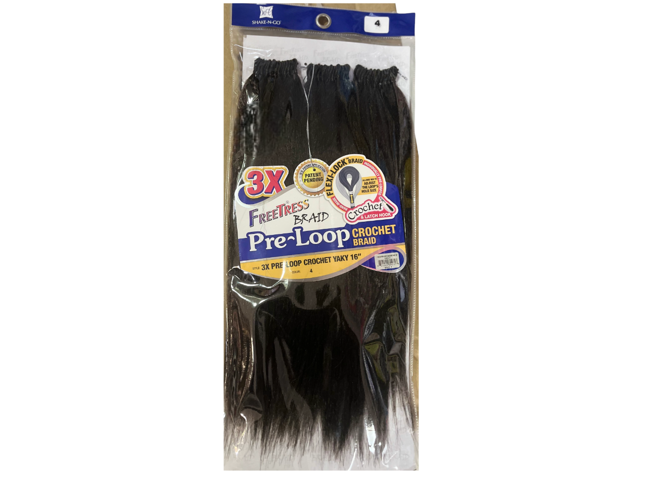 Freetrees 3x Pre-loop crochet yaky 16" hair