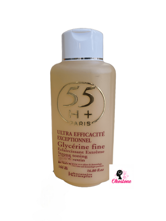 55 H+ Paris ULTRA EFFICACITÉ EXCEPTIONNEL Glycérine fine Eclaircissant Extrême Strong toning