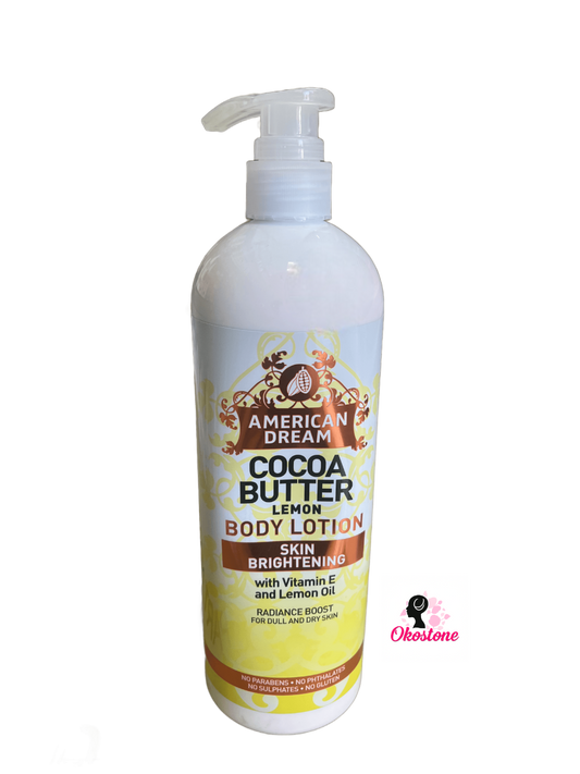 American dream cocoa butter lemon body lotion