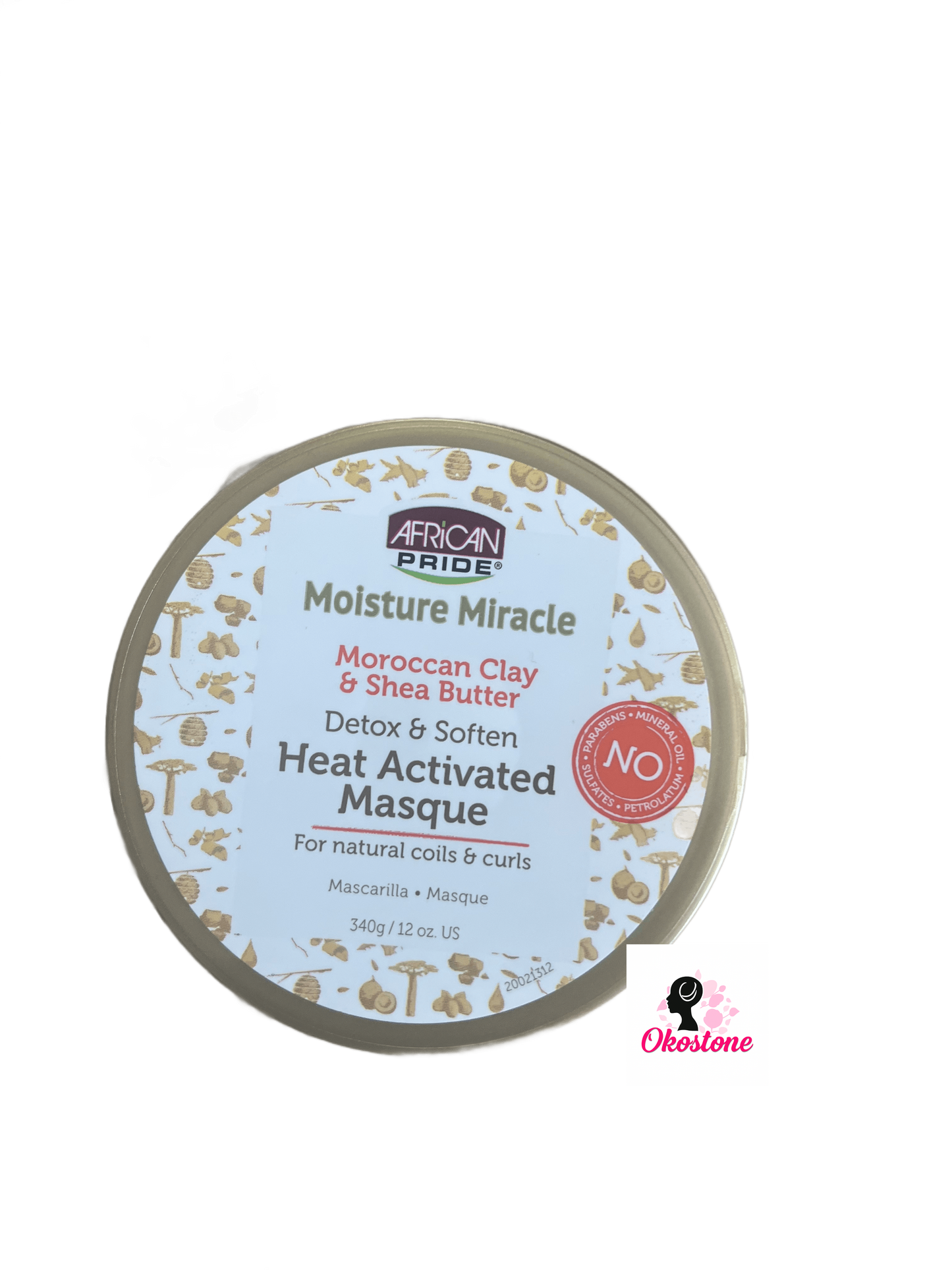 African Pride Moisture miracle Moroccan Clay & Shea Butter Detox & Soften Heat Activated Masque 340 g