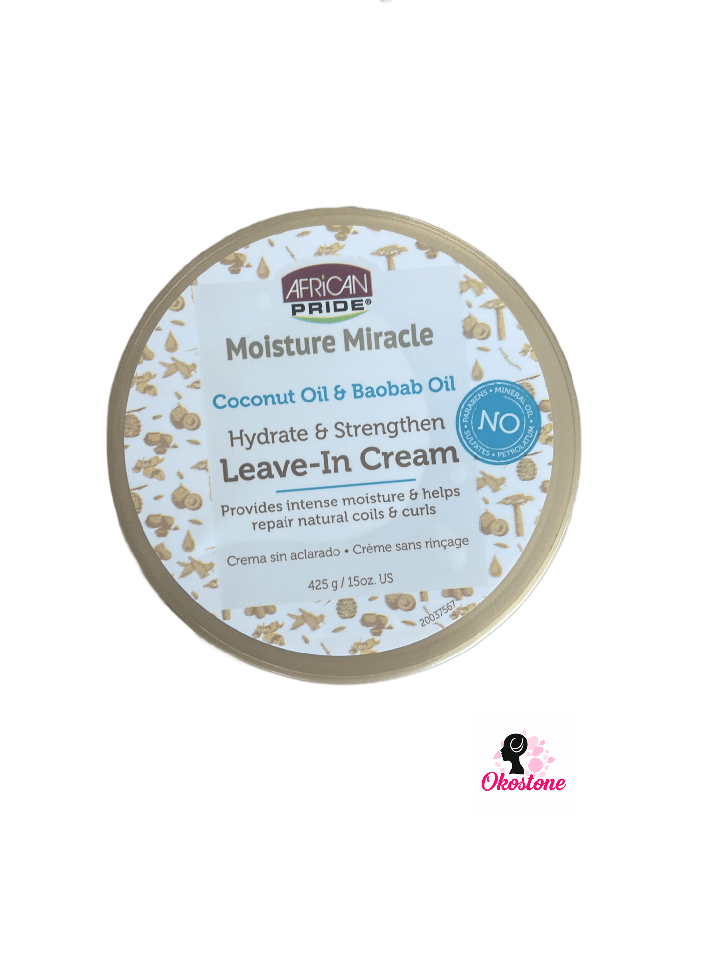 African Pride Moisture miracle Coconut Oil & Baobab Oil Hydrate & Strengthen Leave-In Cream 340 g