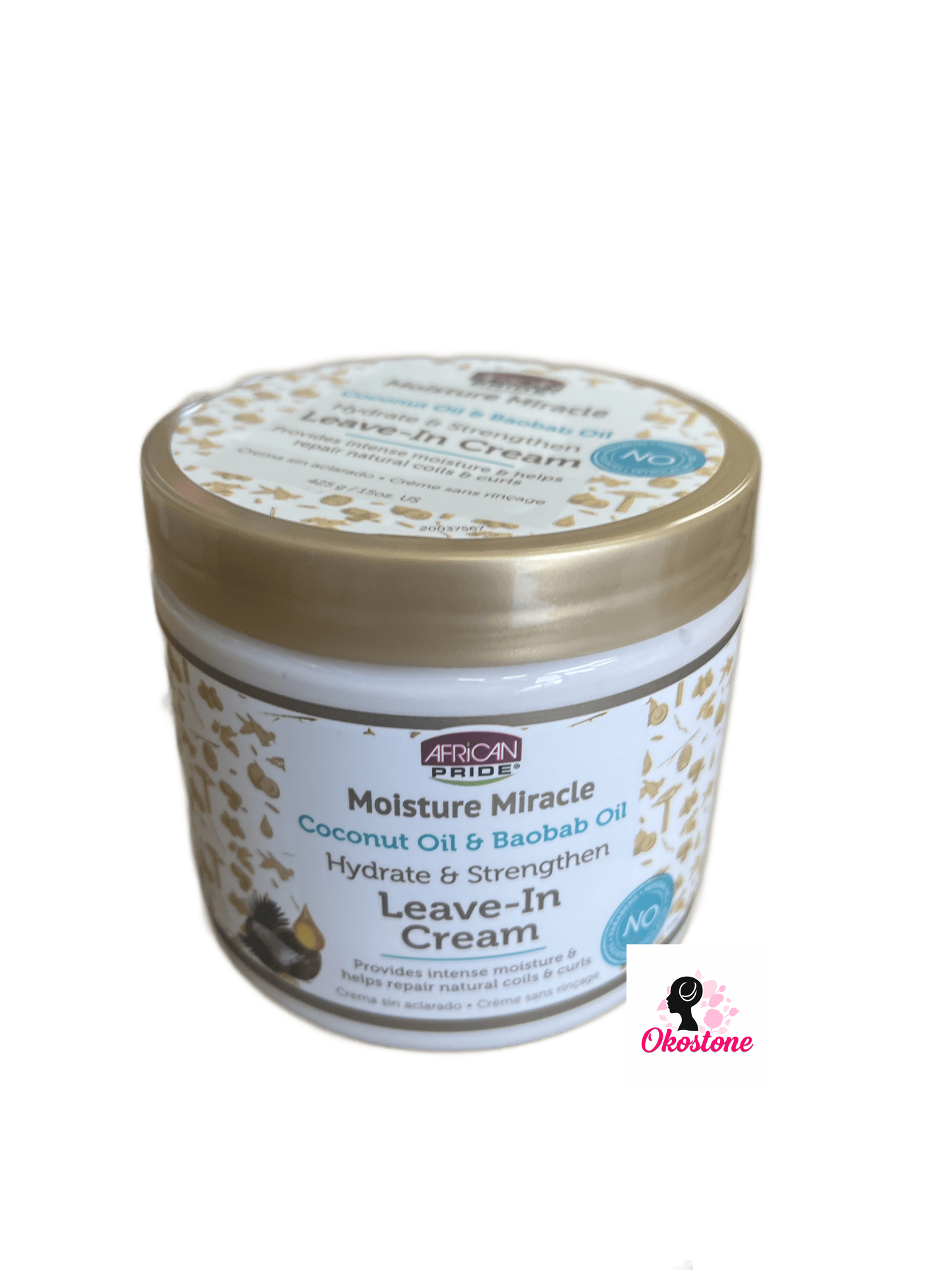 African Pride Moisture miracle Coconut Oil & Baobab Oil Hydrate & Strengthen Leave-In Cream 340 g