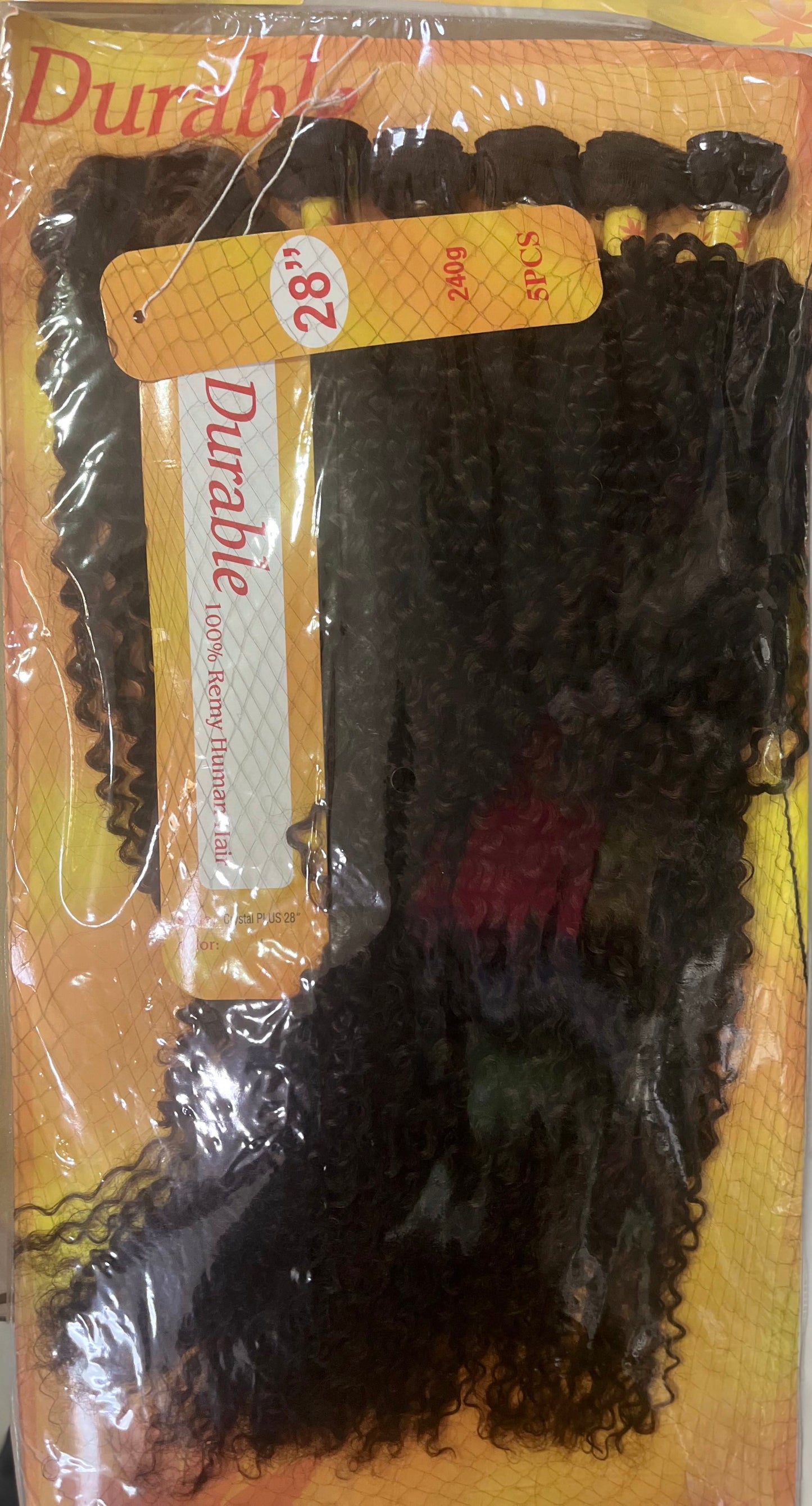 Durable remy human hair 28" 5pcs hair