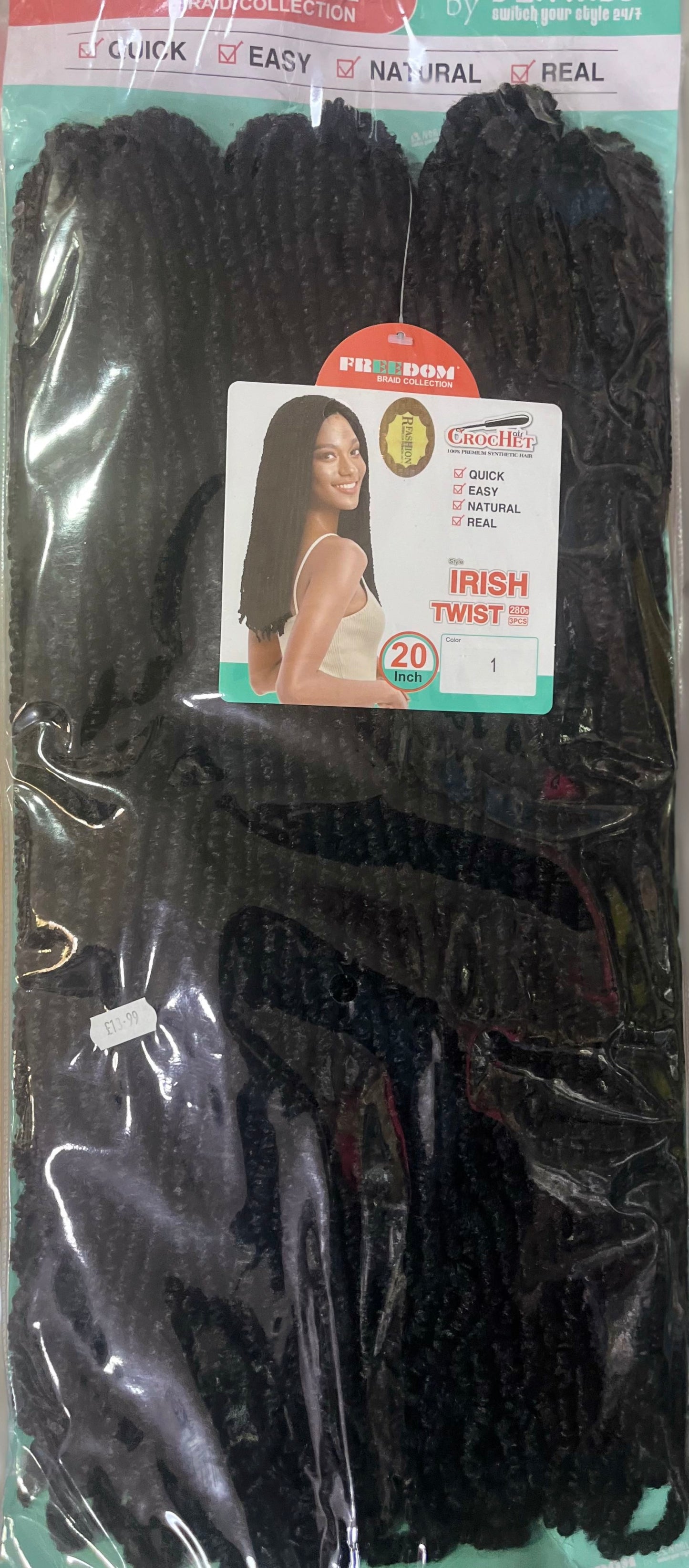 Freedom crochet irish twist 20" hair