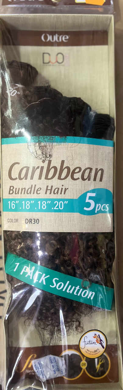 Outre caribbean bundle 16", 18", 18" 20" 5pcs hair