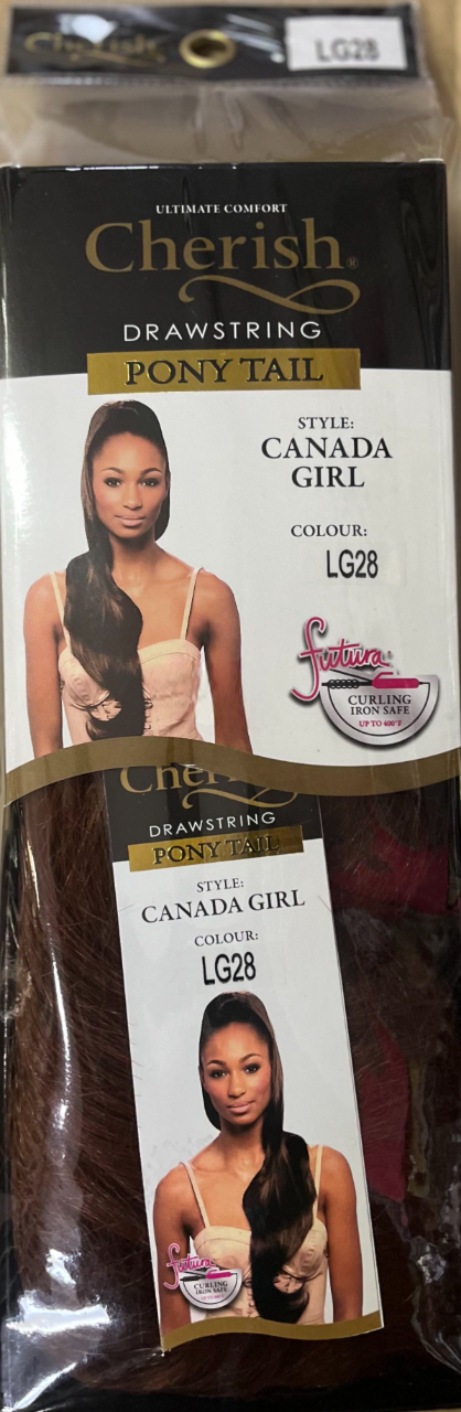 Cherish drawstring pony tail canada girl hair