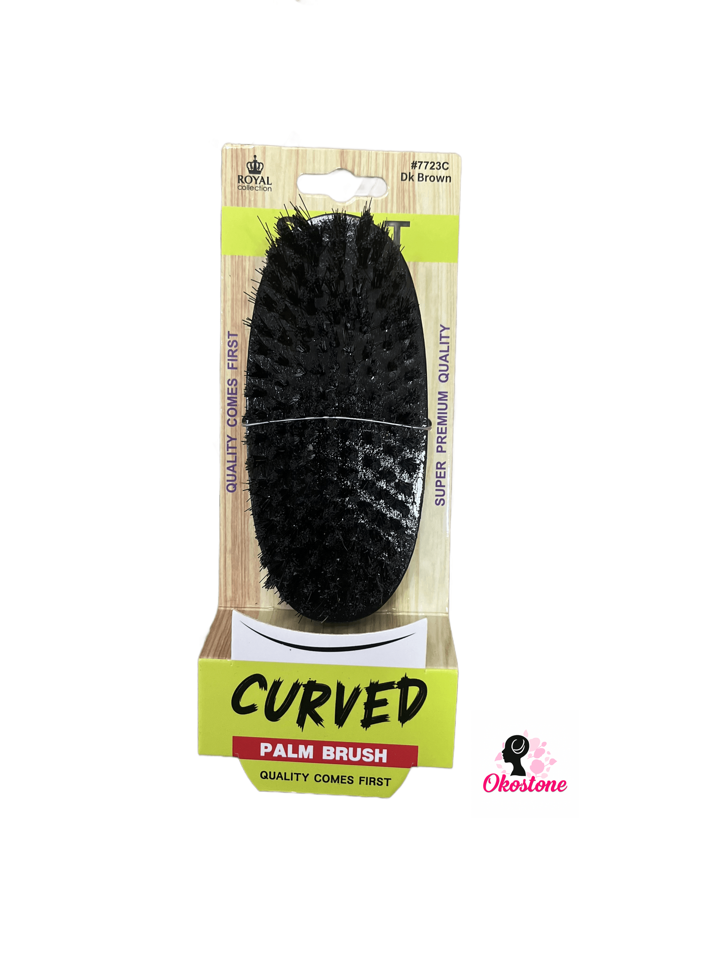 Curved palm brush