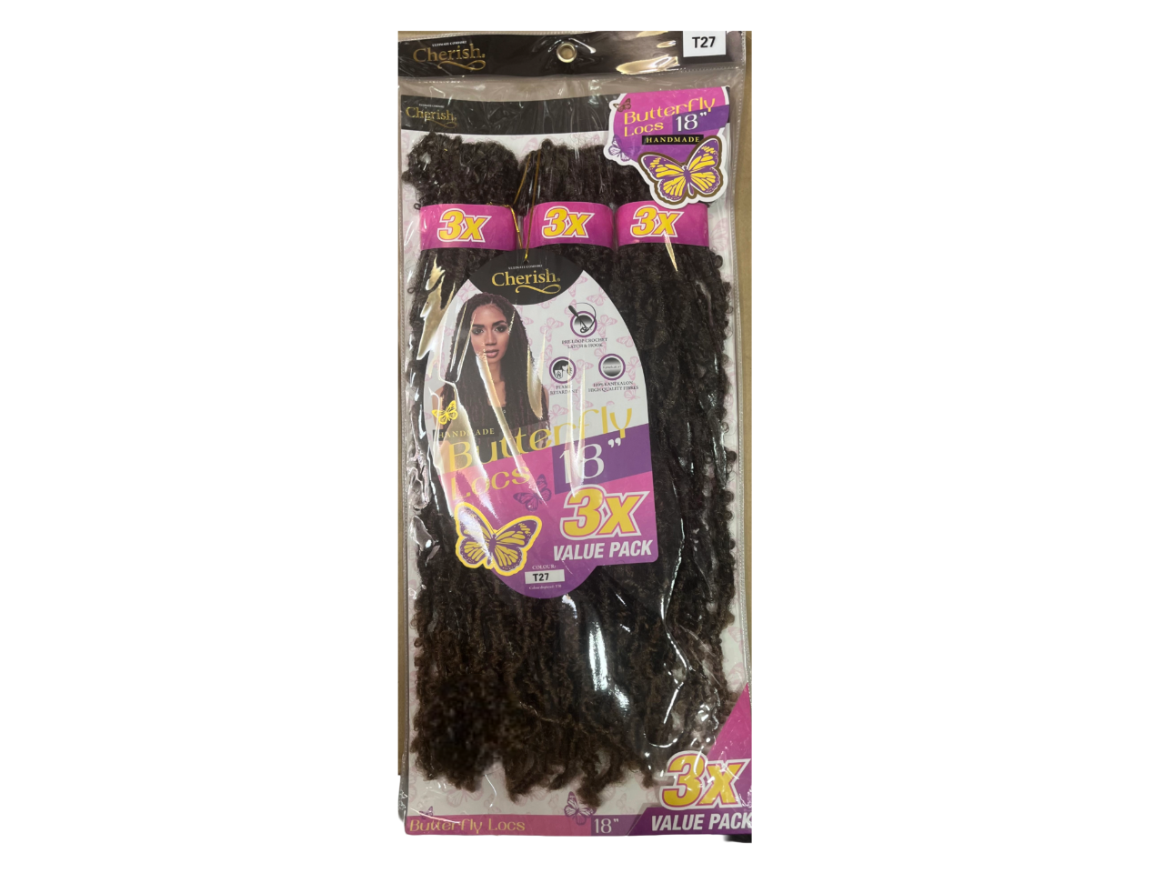 Cherish butterfly locs 18" 3x pack hair