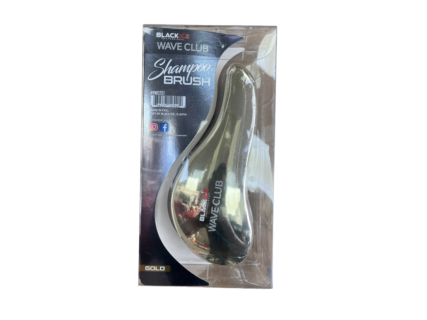 Black ice wave club shampoo brush