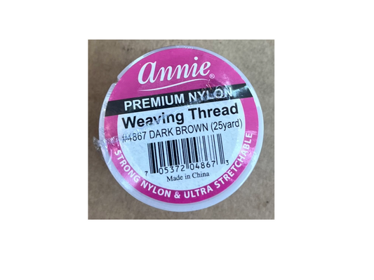 Annie premium nylon dark brown 25 yards weaving thread