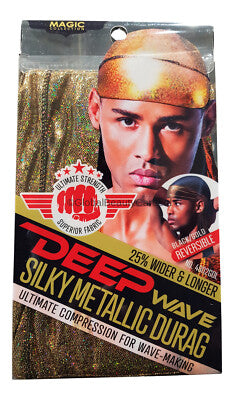 Magic collection deep wave silky metallic durag